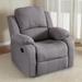 Hokku Designs Lorente Vegan Leather Swivel Recliner w/ Ottoman Faux Leather in Gray | 39.37 H x 35.43 W x 36.22 D in | Wayfair