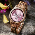 BOBO BIRD Montres en bois pour femmes montre à quartz de luxe pour femmes personnalisées