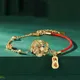 Bracelets à breloques dragon du zodiaque pour hommes et femmes chaîne rouge amulette