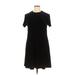 J.R. Nites by Caliendo Casual Dress - Party High Neck Short sleeves: Black Solid Dresses - Women's Size 16