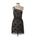 Teeze Me Cocktail Dress - Mini: Black Damask Dresses - Women's Size Medium