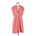 Maeve Casual Dress - A-Line V Neck Short sleeves: Red Dresses - Women's Size Medium