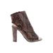 Bamboo Heels: Brown Snake Print Shoes - Women's Size 6 1/2