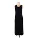 Banana Republic Casual Dress - Midi Scoop Neck Sleeveless: Black Print Dresses - Women's Size Medium