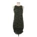 n Crew Neck Sleeveless:Philanthropy Casual Dress - Party Crew Neck Sleeveless: Green Camo Dresses - Women's Size Small