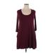 Lulus Casual Dress - Mini: Burgundy Print Dresses - Women's Size X-Large