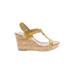 Montego Bay Club Wedges: Yellow Solid Shoes - Women's Size 10 - Open Toe