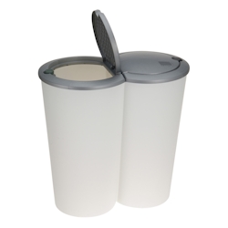 Duo Abfalleimer Mülleimer Mülltonne Mülltrenner Deckel 2x 25 Liter Image