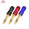 "2pcs Eccellente 6.35 millimetri Martinetti 1/4 ""Spina Maschio Stereo 3 Core Martinetti 6.3"