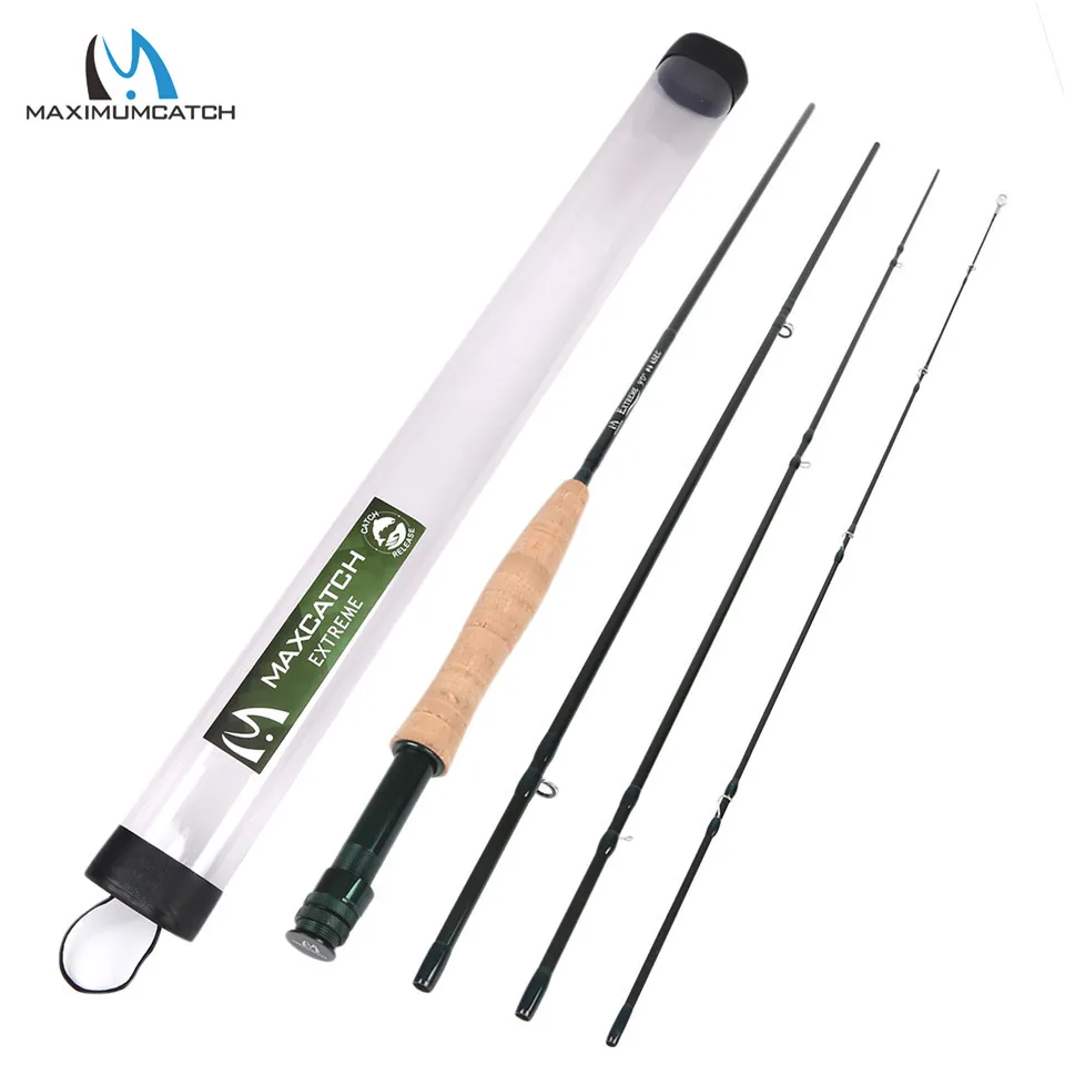 Canna da pesca a mosca Maximumcatch Extreme 8,4 piedi/8,6 piedi/9 piedi/9,6 piedi/10 piedi Canna da pesca a mosca media veloce in fibra di carbonio 3-10wt