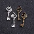 14 pz/lotto 12*32mm bronzo Antico Vintage In Lega di Metallo Hollow Terrore Chiavi Pendenti E
