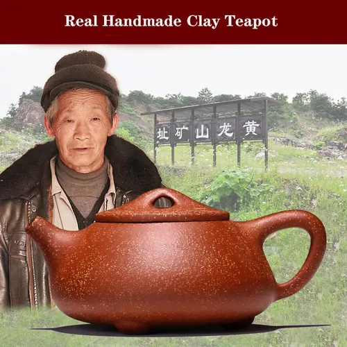 240CC Echt Handgemachte Yixing Ton Teekanne Chinesische Wasserkocher Puer Tee-Set Kung Fu Zisha