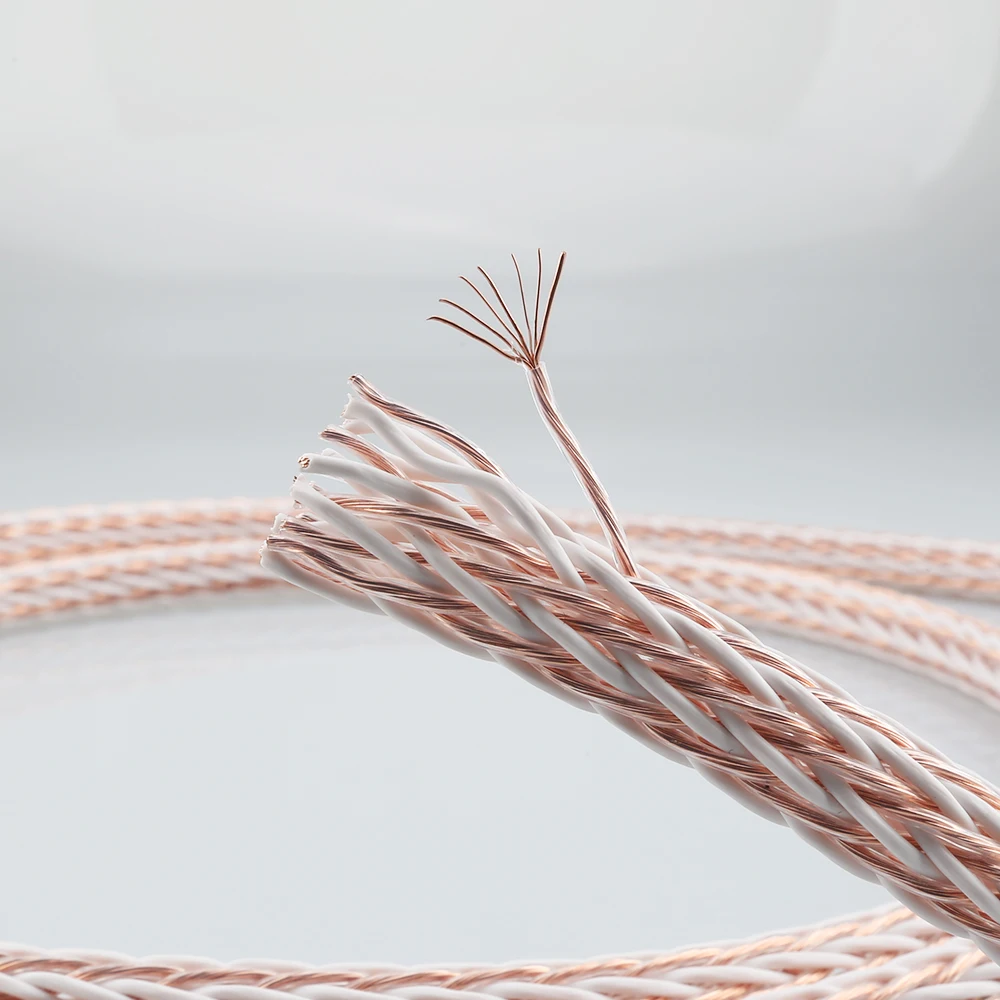 24 kerne 12TC Hohe Reinheit OCC Draht Lautsprecher Kabel Power Kabel Für Lautsprecher Verstärker CD DVD Player Plattenspieler Image