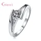 100% echt 925 Sterling Silber Finger Ring Stapelbar Zirkonia Partei Ring Für Frauen Mädchen