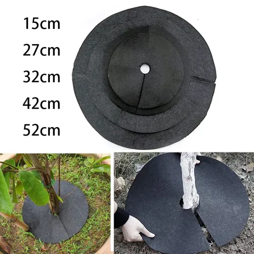 5 Größe Garten pflanzen decken Unkraut Stoff Topf Mulch ring Vlies 15cm 27cm 32cm 42cm Durchmesser