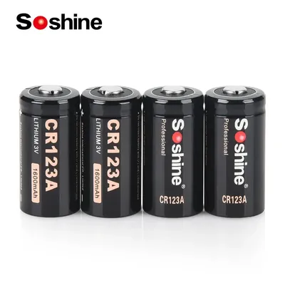 Soshine 3 v cr123a 1600mah Batterie 3 Volt Lithium batterien nicht wiederauf ladbare Batterie für