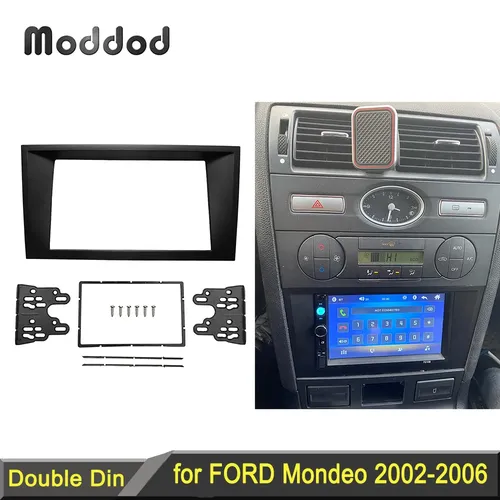 Doppel 2 Din Fascia Für FORD Mondeo 2002-2006 CD Facia Stereo-Player-Panel Dash Mount Installieren