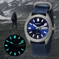 Berny titan männer uhr 40g gewicht sportfeld quarz armbanduhr super leuchtender saphir 100m