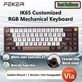 Feker ik65 drahtlose mechanische tastatur 2 4 bluetooth g rgb 3 modi über hotswap kirsch profil