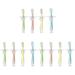 Baby Tooth Brush Silicone Toothbrush Toddler Manual Suction Toothbrushes Training Teether 12 Pcs