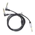 1pc 6.35mm Plug Dual 6.5mm Single Track Transferring Cable Electric Guitar Cable