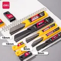 Deli 10pcs/box Knife Blade 18mm Width SK5 Metal Blade for Home School Art Craft Paper Box Cutting
