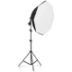 SH Photo 70cm Octagon Softbox Kit Use For LED Light Brightness Flash With 2M Stand Photo Studio