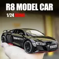 1:24 Audi R8 V10 Plus Sports Car Alloy Model Car Metal Toy Car Diecast Simulation Sound & Light