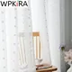 Modern White Lovely Pom pom Tulle Curtain For Living Room Girls Bedroom Solid Color Linen Voile