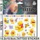 1pcs/lot Disney Winnie the pooh Minnie Tattoo Sticker Frozen Car Princess party gift Theme Mermaid