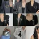 Luxury Fashion Pearl Flower Metal Key Brooch Women Men Suit Decoration Tassel 2 Layers Chain Metal