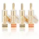 4PcsHIFI Gold Plated Lockable SPEAKER CABLE BANANA CONNECTOR BANANA PLUG