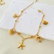 New Stainless Steel Anklet Link Cable Chain Gold Color Anklet Dolphin Shell Anklet Bracelets Women