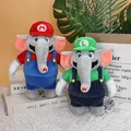 Kawaii Elephant Mario Bros Luigi Princess Peach Donkey Kong Soft Plush Toys Bowser JR. Morton Roy