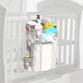Baby Crib Hanging Storage Bag Diaper Nappy Organizer Cot Bed Organizer Bag Infant Essentials Diaper