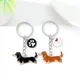 I LOVE Alaska Husky Dog Keychain Cute dachshund animal Cartoon dog Keychain dog Gift For woman Man