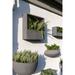 Pottery Pots 11.81"L XS Square Fiberstone Indoor Outdoor Jack wally Planter, Modern Garden Decor, Sleek Design Planter