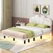 Elegant Design Queen Size Platform Bed with LED Lights