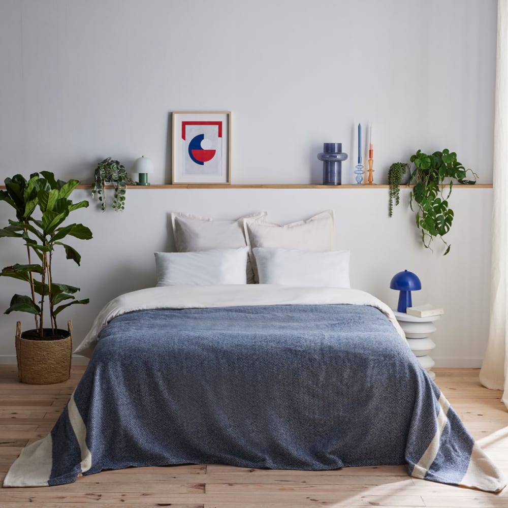 Couverture bleu prusse 180x240 cm