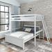 Plank and Beam L-Shaped Full over Full Bunk Bed with Ladder on End