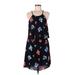 CeCe Casual Dress - Mini Halter Sleeveless: Black Print Dresses - Women's Size 6