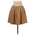 Lauren Moffatt Casual Skirt: Tan Brocade Bottoms - Women's Size 6