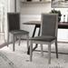 Set of 2 Wood Dining Chairs with Upholstered Seats and Back