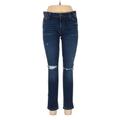 Joe's Jeans Jeans - Mid/Reg Rise Skinny Leg Denim: Blue Bottoms - Women's Size 31 - Sandwash