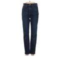Madewell Jeans - Mid/Reg Rise Straight Leg Denim: Blue Bottoms - Women's Size 25 Petite - Sandwash