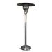 HomeRoots 480578 41000 BTU Silver Steel Natural Gas Cylindrical Pole Standing Patio Heater