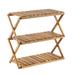 Wooden Plants Stand Foldable Shoe Rack Multipurpose Shelf 27.5 x 12.2 x 24.8 Inches