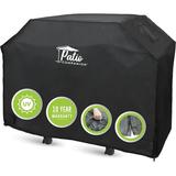 Patio Companion Premium 72 Inch BBQ Grill Cover 10 Year Warranty Heavy-Grade UV Blocking Material Waterproof and Weather Resistant Gas Grill Cover for Weber Char Broil Broil King Etc. Black