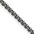 Chisel Stainless Steel Antiqued and Polished 4.1mm Rounded Box Chain - 16