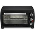 BULYAXIA 1400W Toaster Oven 6 Slice with Baking Tray Air Fry Bake Toast Cook and Broil Temperature Control 60 Minute Timer Knob Automatic Shutoff Crispier Mesh Baking Tray and Crumb Tray Included
